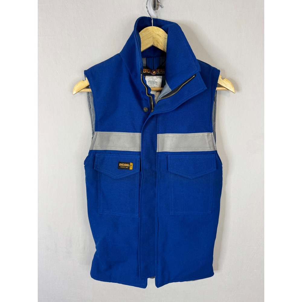 Big Bill FR Nomex IIIA Blue Reflective Work Vest HRC 2 XS-REG M610NV‎ BLR
